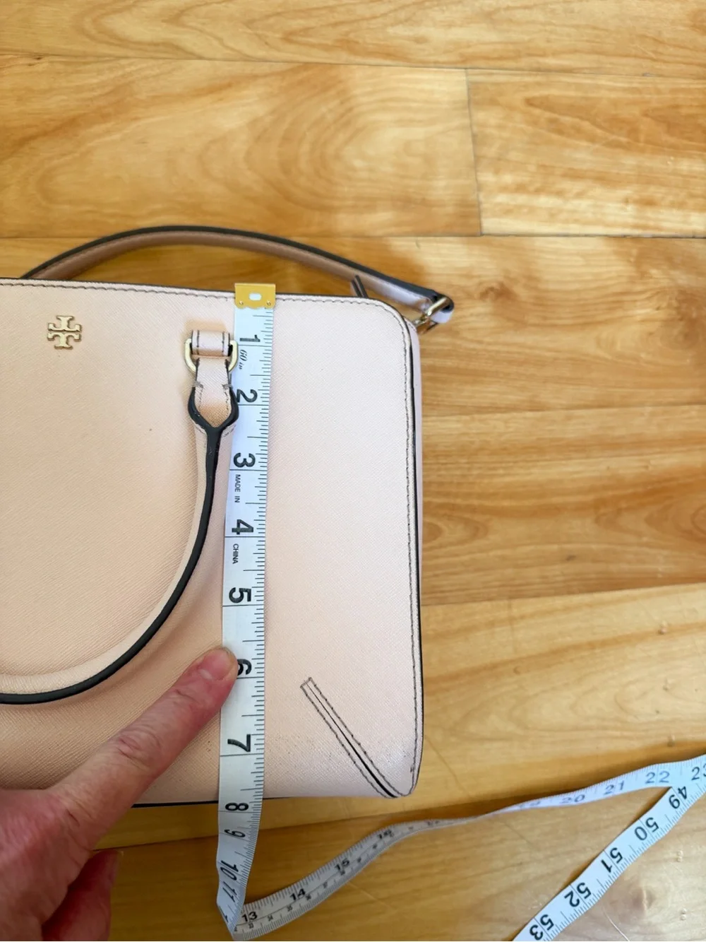 Tory Burch Blush Pink Robinson Satchel with Gold Hardware